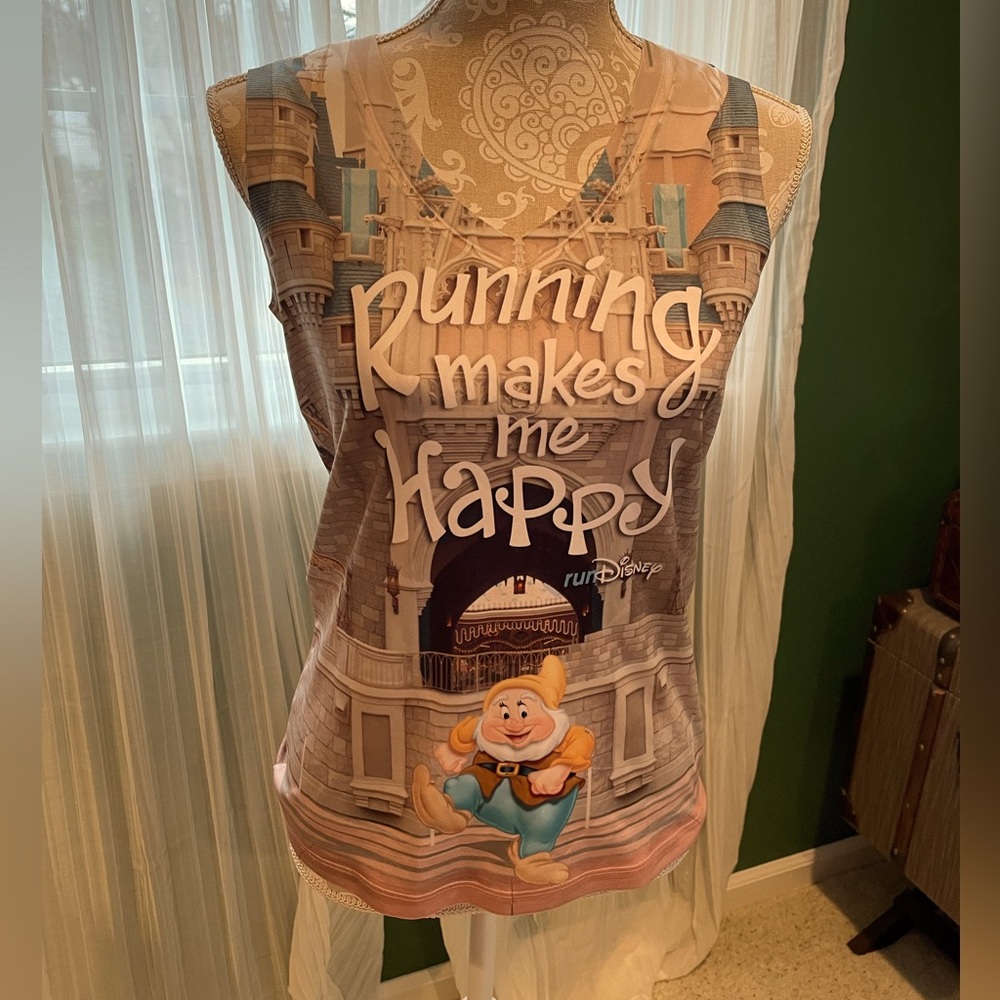 Disney Pink/Peach Castle Graphic Running Tank